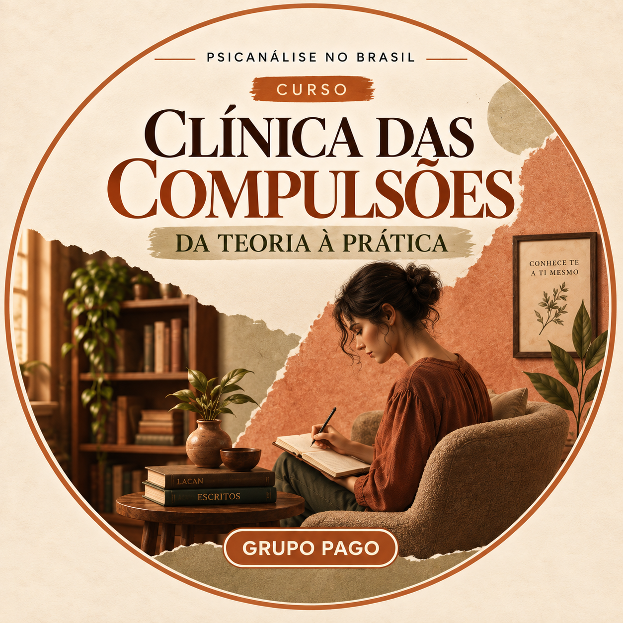 Identidade visual do curso A Clínica das Compulsões