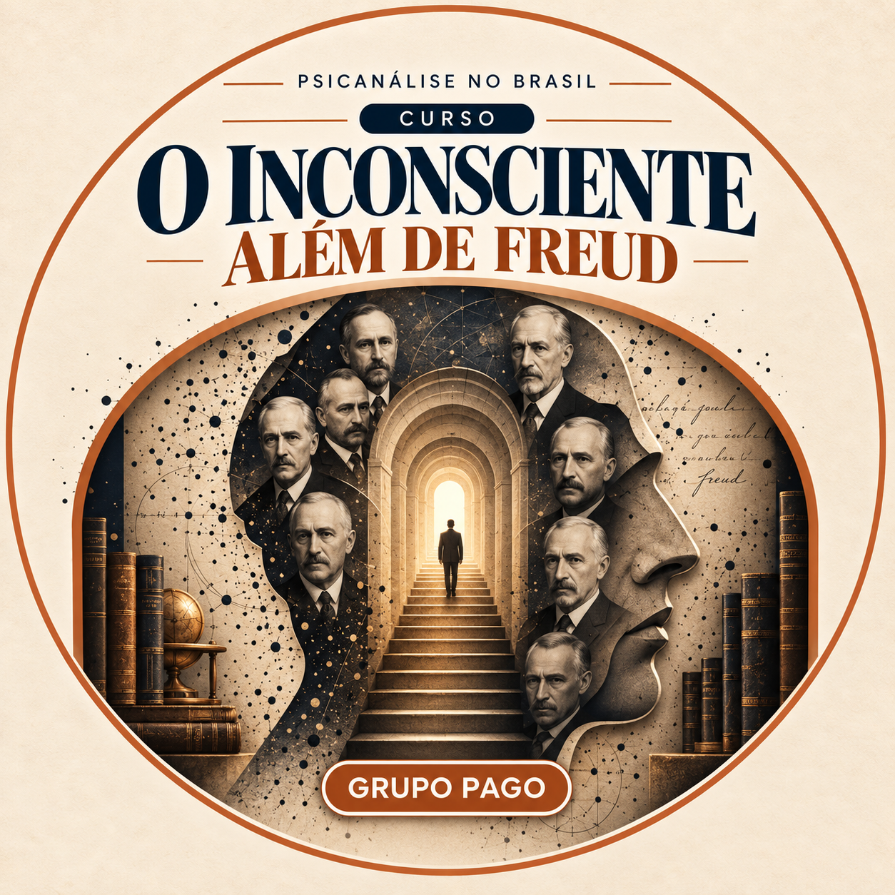 Identidade visual do curso O Inconsciente Além de Freud